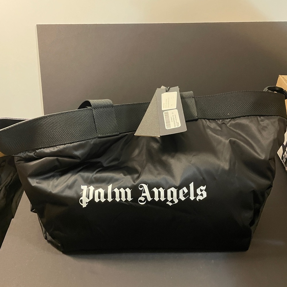 Palm Angels Black Tote Bag Sleek Minimalist Design New with Tags